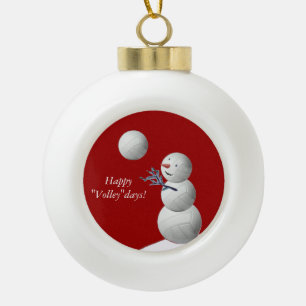 Boule En Céramique Bonhomme de neige de volleyball