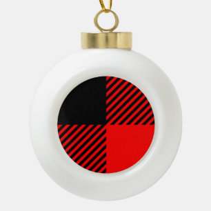 Boule En Céramique Buffalo Check Rouge et Noir Lumberjack Plaid Decor