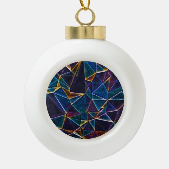 Boule En Céramique Bulles brisées Flocon de neige Pewing Noël Ornamen (Devant)