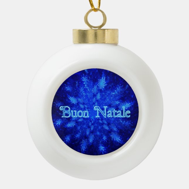 Boule En Céramique Buon Natale - Snowburst (Devant)