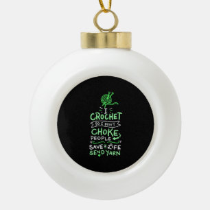 Boule En Céramique Cadeau Crochet Crocheter