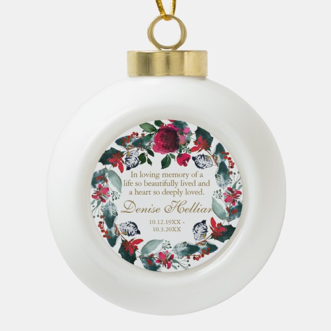 Boule En Céramique Cadeaux commémoratifs personnalisés | dans la (Devant)