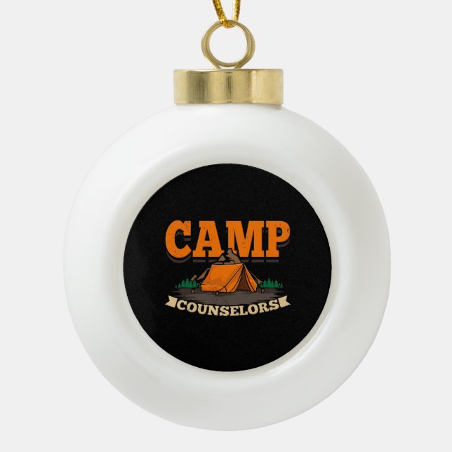 Boule En Céramique Camping - Conseiller de camp (Devant)