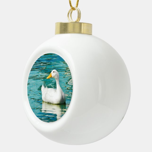 Boule En Céramique Canard blanc de Pekin - photo de nature dans les (Droite)
