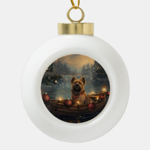 Boule En Céramique Cane Corso Noël Festive Voyage
