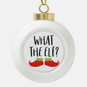 Boule En Céramique Ce que l'elfe drôle Noël Elfe Père Noël