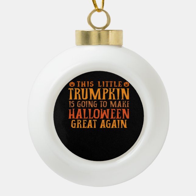 Boule En Céramique Cette Petite Trumpkin Va Faire Halloween Gr (Devant)