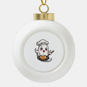Boule En Céramique Chef fantôme � T-shirt de cuisine drôle pour Hallo