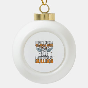 Boule En Céramique Chemise Ange Gardien Bulldog Amoureux des Chiens V