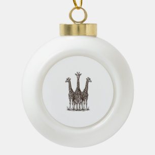 Boule En Céramique Chemise de safari avec gravure de girafe au couche