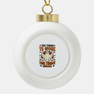 Boule En Céramique Chemise Halloween de Maman Dindon avec Fantôme d'I