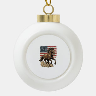 Boule En Céramique Chemise vintage au design de cheval au galop et dr