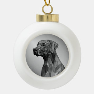 Boule En Céramique Chien géométrique gris