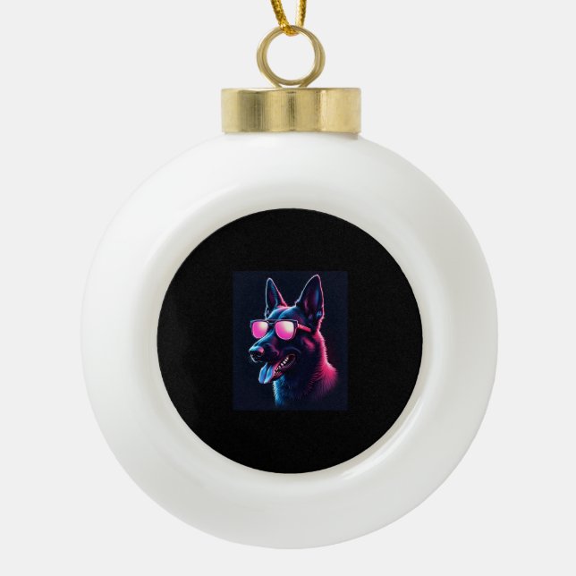 Boule En Céramique Chiens Malinois belges T-shirt Malinois (Devant)
