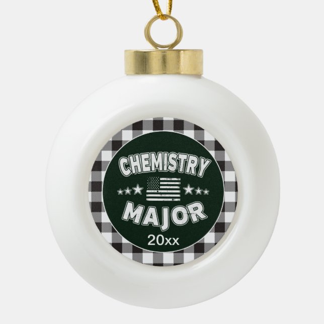 Boule En Céramique Chimie Étudiant Blanc Plaid (Devant)