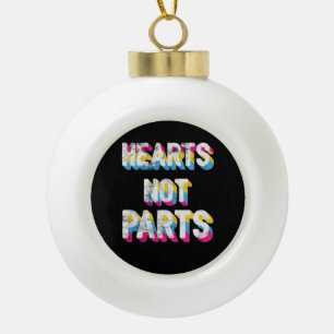 Boule En Céramique Coeurs non parties Pansexual Fierté LGBT Pan