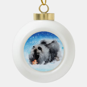 Boule En Céramique Colloque de Keeshond 2020