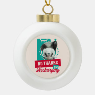 Boule En Céramique Conception de Batterie Sociale de Panda en Rupture