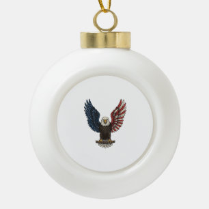 Boule En Céramique Conception de chemise vectorielle aigle patriotiqu