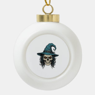 Boule En Céramique Conception de chemise vectorielle Halloween crâne 