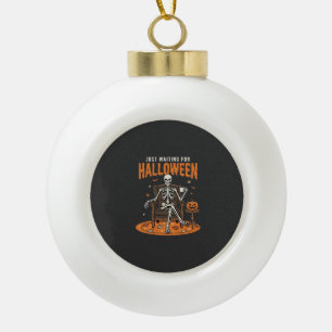 Boule En Céramique Conception de squelette juste pour Halloween_1