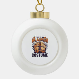 Boule En Céramique Conception de T-shirt de sorcière de citrouille de
