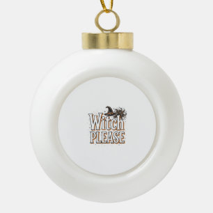 Boule En Céramique Conception vectorielle Halloween Sorcière Vintage 