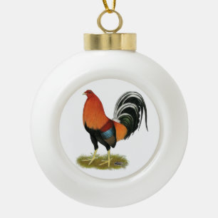 Boule En Céramique Coq blond comme les blés de coq de combat