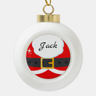 Boule En Céramique Costume du Père Noël avec nom
