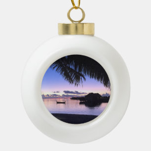 Boule En Céramique Coucher du soleil tropical romantique des Maldives