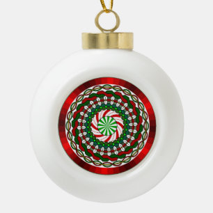 Boule En Céramique Couleurs de l'ornement de Noël Premium