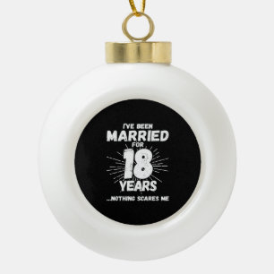 Boule En Céramique Couples mariés 18 ans drôle 18ème anniversaire