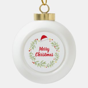 Boule En Céramique Couronne personnalisée de Noël joyeux