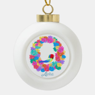 Boule En Céramique Couronne tropicale Noël Aloha