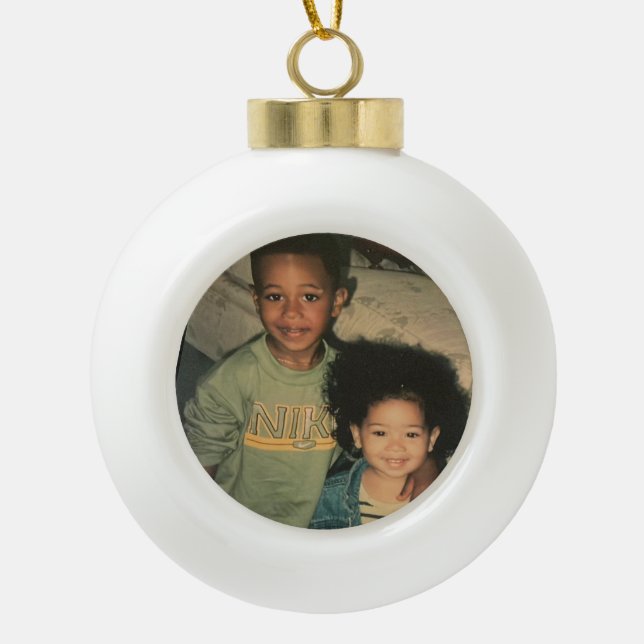 Boule En Céramique Customisez votre arbre de Noël (Devant)