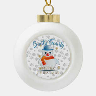 Boule En Céramique Cute Snowman