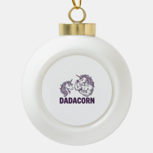 Boule En Céramique Dadacorn Funny Licorne Papa Conception De Chemise