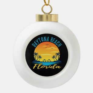 Boule En Céramique Daytona Beach Floride Palm Trees Beach