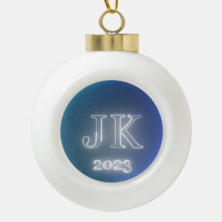 Boule En Céramique Décoration en céramique Ball JK 2022 Bleu et bleu