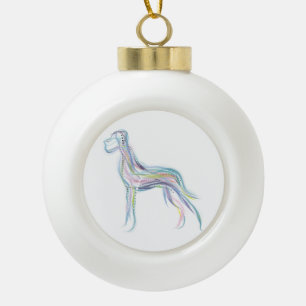 Boule En Céramique Doggen zu Weihnachten