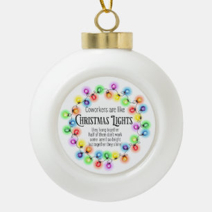 Boule En Céramique Dons amusants pour les collègues Noël
