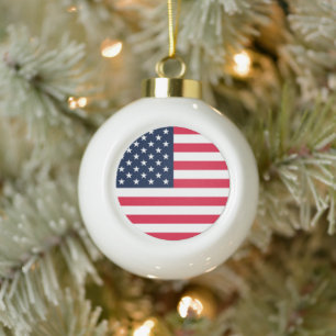 Boule En Céramique Drapeau américain 50 étoiles : Old Glory Stars and