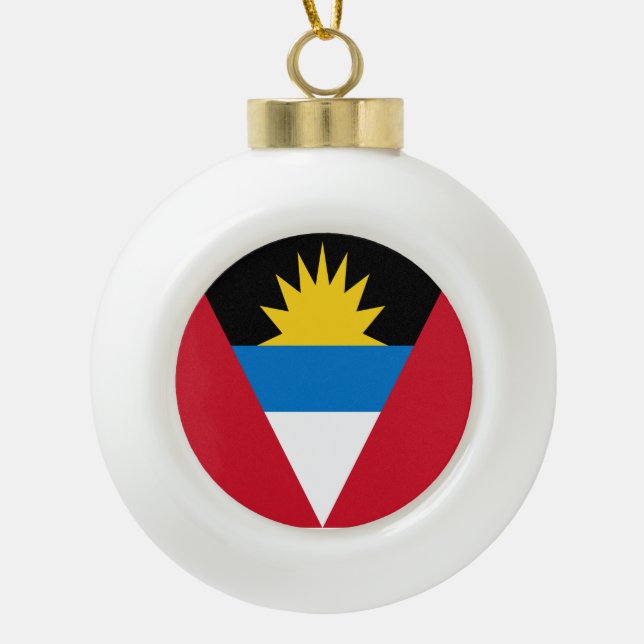 Boule En Céramique Drapeau d'Antigua-et-Barbuda (Devant)