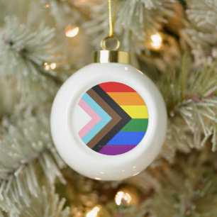 Boule En Céramique Drapeau de fierté Progress Pride de SlipperyJoe si