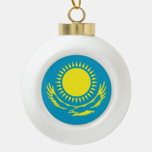 Boule En Céramique Drapeau de Kazakhstan