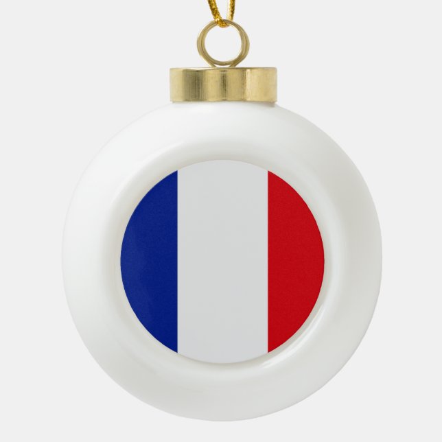 Boule En Céramique Drapeau de la France (Devant)