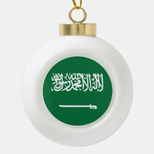 Boule En Céramique Drapeau de l'Arabie saoudite