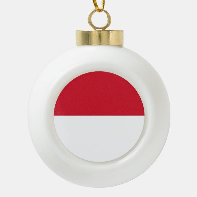 Boule En Céramique Drapeau de Monaco (Devant)