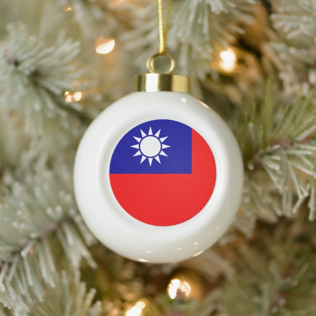 Boule En Céramique Drapeau de Taïwan : République de Chine, Taipei ch (Arbre)