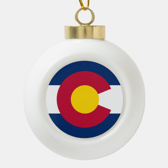 Boule En Céramique Drapeau d'état du Colorado (Devant)